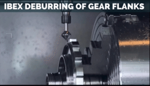 deburring of gear flanks